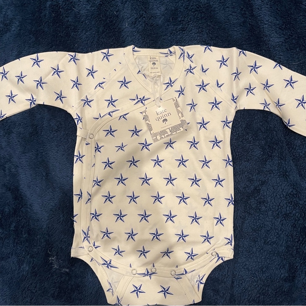 NWT Kate Quinn organic cotton long sleeve bodysuit